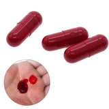 3 Pcs Joke Capsules Fake Blood Pill Horror Capsules Halloween