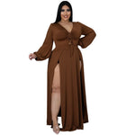 Solid Color Plus Size Women's Dress