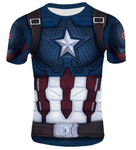 Avengers: Endgame Captain America Workout Compression Shirt - Long Sleeve Halloween