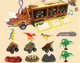 Dinosaur Transport Truck Pull Back Dino Vehicle