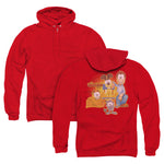 Garfield/say Cheese (back Print) - Adult Zipper Hoodie - Red