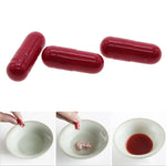 3 Pcs Joke Capsules Fake Blood Pill Horror Capsules Halloween