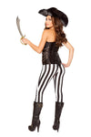 Halloween Costume  5 Piece Seven Seas Hottie - Black/White