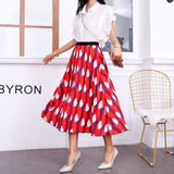 Women's Cartoon Printed Pleated Skirt