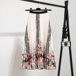 Women's Cartoon Printed Pleated Skirt