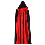 Vampire Cloak Cape Stand-up Collar Cap Red Black Reversible