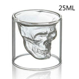 Double-layered Transparent Skull Head Coffee Mug