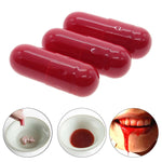 3 Pcs Joke Capsules Fake Blood Pill Horror Capsules Halloween