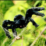 Super big plush spider made of wire and plush black and multicolour style for party Halloween