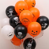 10pcs/lot Skull Bat Pumpkin Halloween Decor Balloon