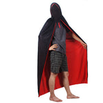 Vampire Cloak Cape Stand-up Collar Cap Red Black Reversible