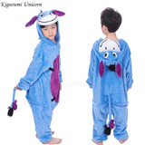 Children Kigurumi Unicorn Pajamas Animal Sleepwear Winter