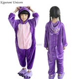 Children Kigurumi Unicorn Pajamas Animal Sleepwear Winter