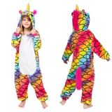 Children Kigurumi Unicorn Pajamas Animal Sleepwear Winter