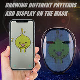 Halloween Full-Color LED Face-Changing Glowing Mask APP Control