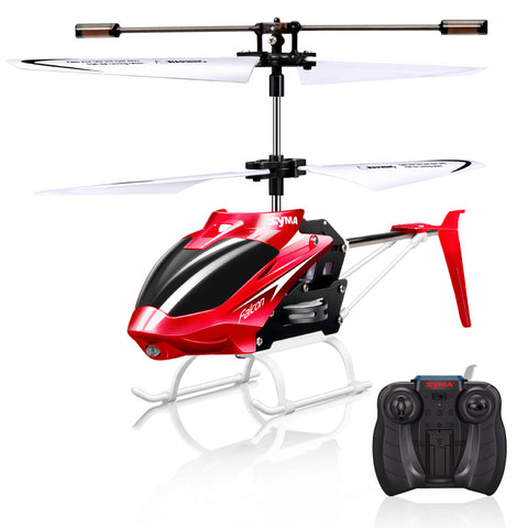 Syma Official W25 RC Helicopter 2 CH 2 Channel Mini RC Drone With Gyro Crash Resistant RC Toys For Boy Kids Gift Red Yellow