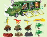 Dinosaur Transport Truck Pull Back Dino Vehicle