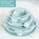 Cats Toys Turntable Balls 4 Layers Play Track Plate Cat Accessories Interactive Toy Indoor Pet Supplies For Cats Kitten Teasers