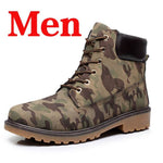 Winter Men Boots PU Outdoor Snow Ankle Boots Male Lace Up Anti-slip Booties British Sneakers Plus Size 46 Zapatos De Hombre