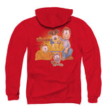 Garfield/say Cheese (back Print) - Adult Zipper Hoodie - Red