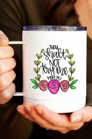 Shall Not Try Me Floral Mug