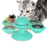 Cat Toy whit Turntable Built-in Rotaing LED Lights  Suction Cup Base