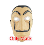 Salvador Dali Movie The House of Paper Halloween Costume & Face Mask