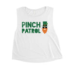 Pinch Patrol Leprechaun Womens Crop Tank Top St Paddy's Day Shirt