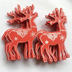 New Year and Christmas Wood Ornaments