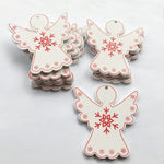 New Year and Christmas Wood Ornaments