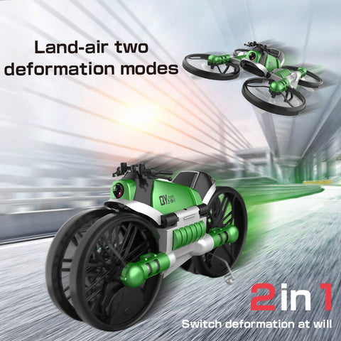 Two-in-one RC drone and motorcycle