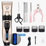 Rechargeable Professional Hair Clipper (Pet/Cat/Dog/Rabbit) Hair Trimmer Dog Hair Clipper Grooming Shaver Set Pets Haircut Tool