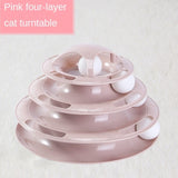 Cats Toys Turntable Balls 4 Layers Play Track Plate Cat Accessories Interactive Toy Indoor Pet Supplies For Cats Kitten Teasers