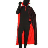 Vampire Cloak Cape Stand-up Collar Cap Red Black Reversible