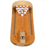 Wooden Mini Bowling Tabletop Game Leisure Decompression toys