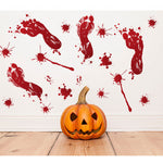 Horror Bloody Finger and Footprint  wall stickers Halloween