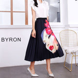 Women's Cartoon Printed Pleated Skirt