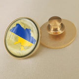 Ukrainian Flag Brooch