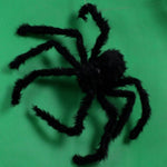 Super big plush spider made of wire and plush black and multicolour style for party Halloween