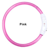 LED Dog Collar USB Charging Flashing Night Cat Collars Luminous Anti-Lost Avoid Car Accident Safety Pets Harnesses Leads