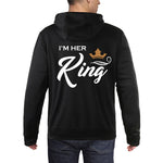 Printing Her King His Queen Lover Hoodies Harajuku Womens Clothing Sweatshirt Plus Size Couple Hoodies