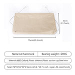 Cat Hammock Pet Hanging Sleeping Beds Cat Resting Seat Perch Window Hammock Mount Pet Comfortable Cat Pet Bed Bearing 20kg