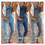 Cargo Pants Women Holes Slim Fit Overalls Women&#39;s Pants Ripped Suspenders Printed Overalls  With Women Jeans Washed Streetwear