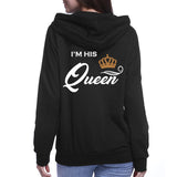 Printing Her King His Queen Lover Hoodies Harajuku Womens Clothing Sweatshirt Plus Size Couple Hoodies