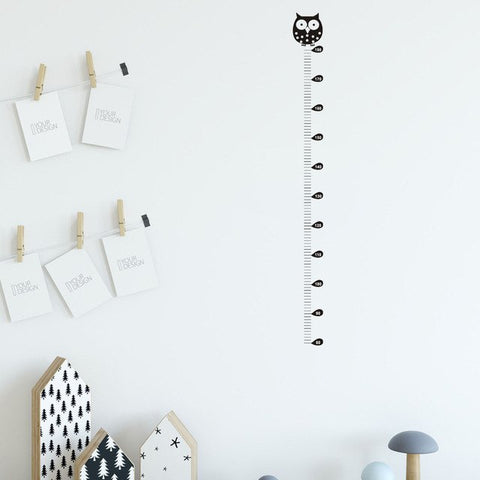Hot sale Owl Kids Height Chart Wall Sticker Home