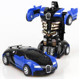 One-key Deformation Car Toys Automatic Transform Robot Plastic Model Car Funny Diecasts Toy Boys Amazing Gifts Kid Toy