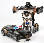 One-key Deformation Car Toys Automatic Transform Robot Plastic Model Car Funny Diecasts Toy Boys Amazing Gifts Kid Toy