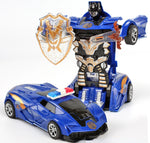 One-key Deformation Car Toys Automatic Transform Robot Plastic Model Car Funny Diecasts Toy Boys Amazing Gifts Kid Toy