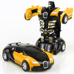 One-key Deformation Car Toys Automatic Transform Robot Plastic Model Car Funny Diecasts Toy Boys Amazing Gifts Kid Toy