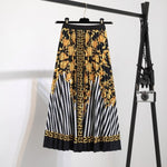 Women's Cartoon Printed Pleated Skirt